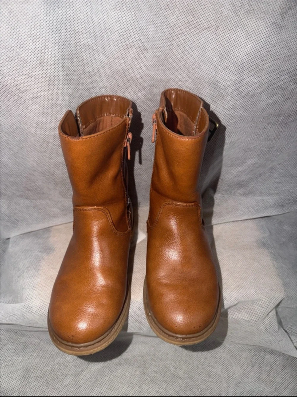 Little girls cat and jack  Mid-Calf Tan Leather Boots size 10 - Classic Casual